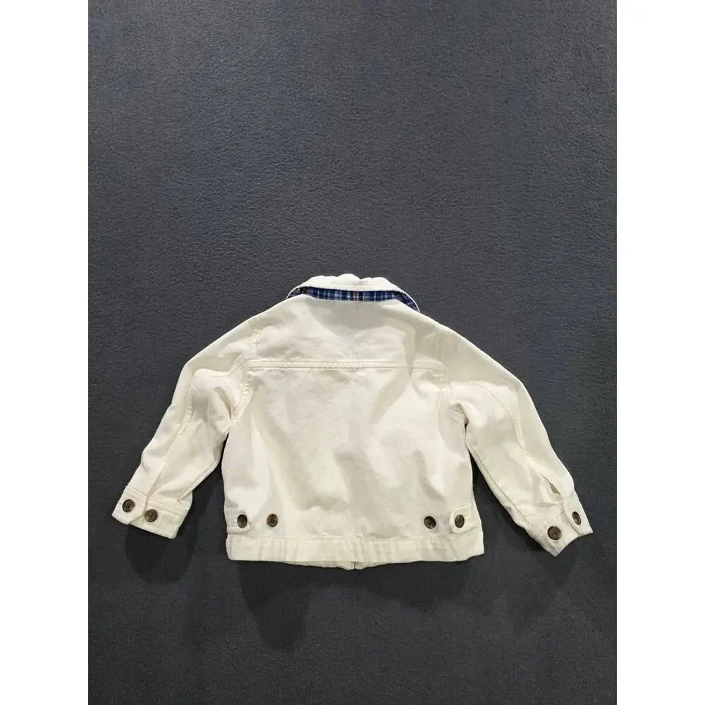 Polo Ralph Lauren Kids White Cotton Jacket 2/2T years Embroidered Pony A009515